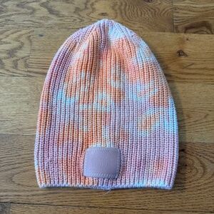 Love Your Melon Pink and Orange Tie Dye Lightweight Beanie